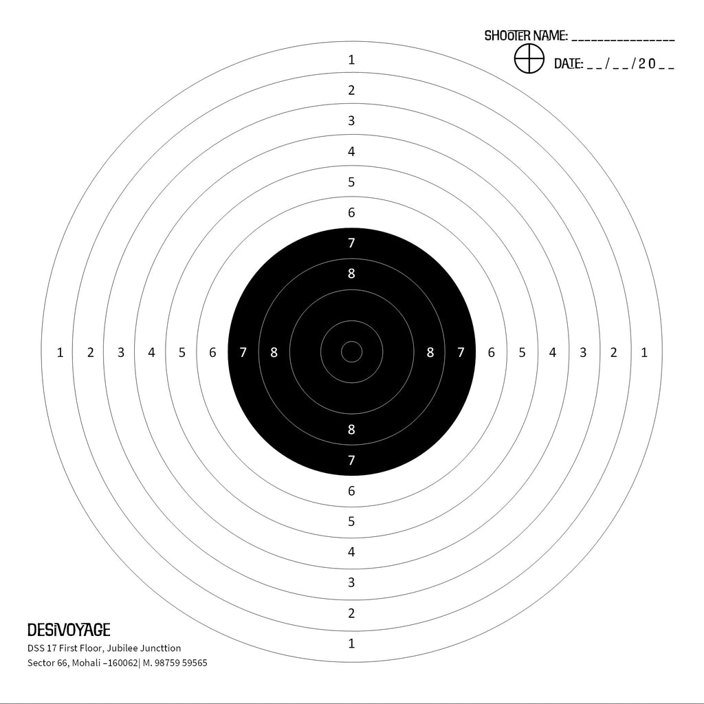 10 mtr Shooting Targets - Pack of 100