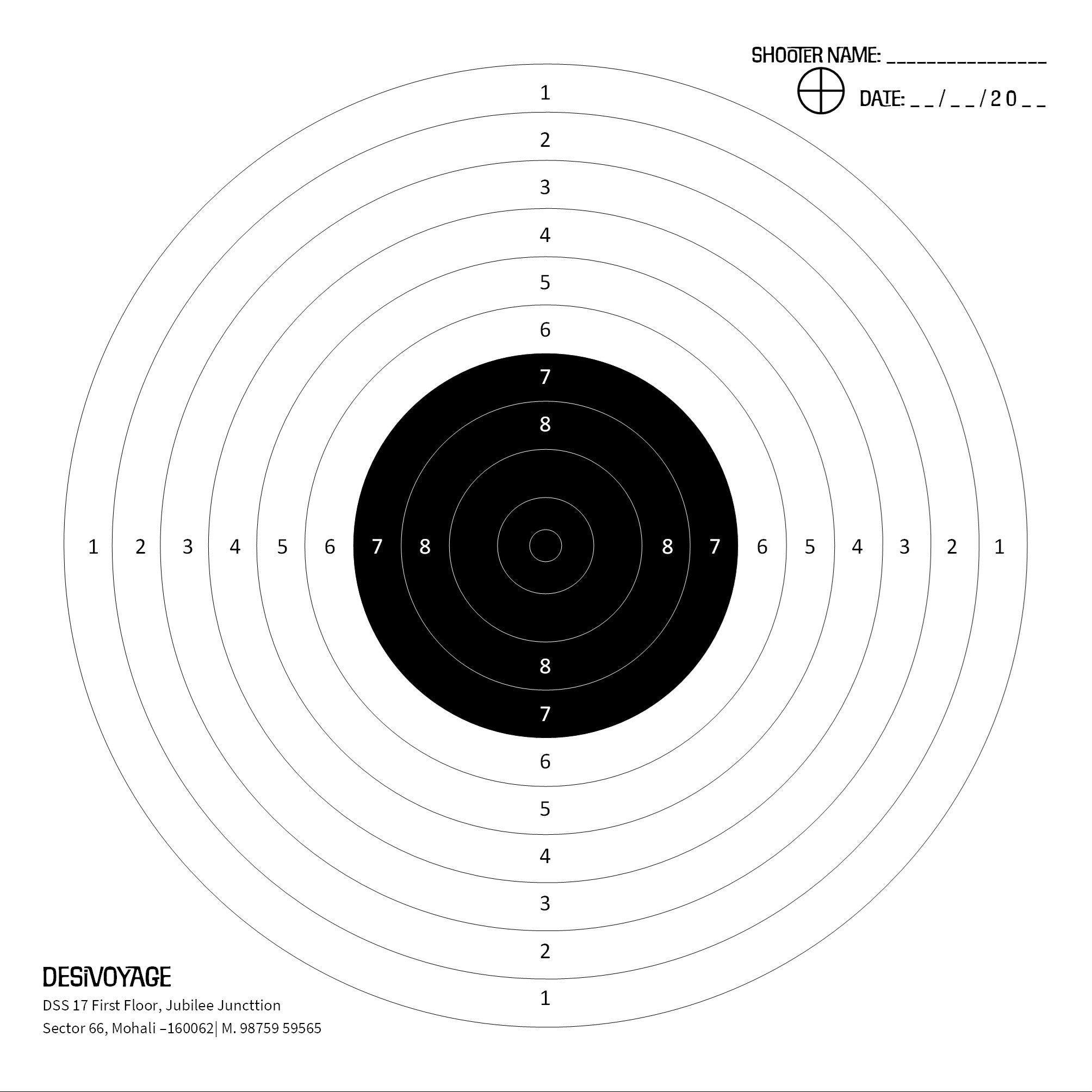 10 mtr Shooting Targets - Pack of 100